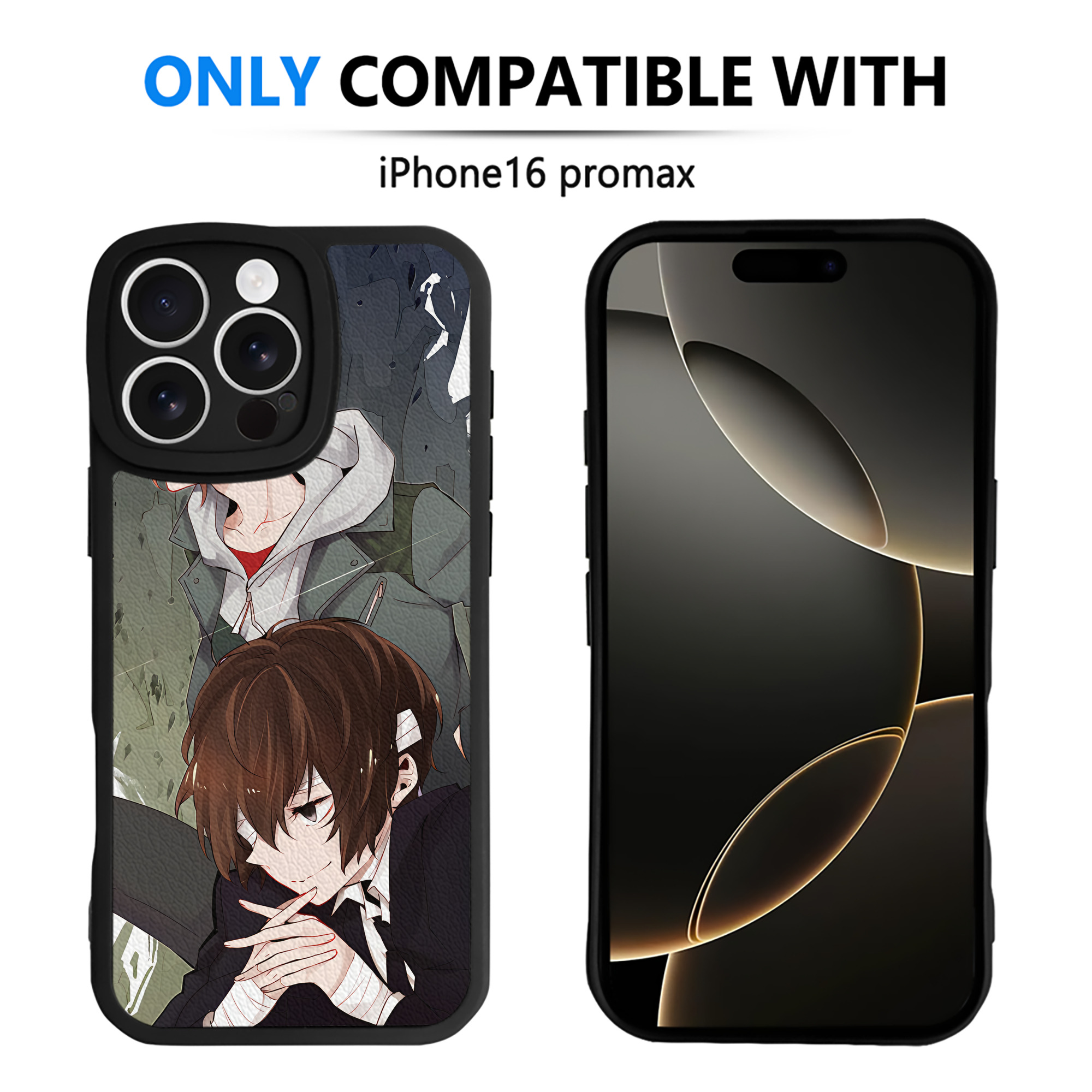（画像用） 文豪ストレイドッグス Bungo Stray Dogs 【iPhone 16シリーズ対応】シリコンスマホケース（レザー調） 材質：シリコン